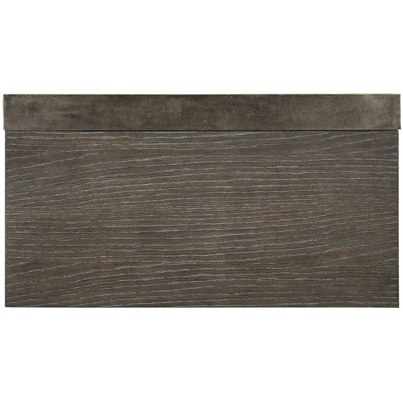 Dixon Transitional 2-Drawer Nightstand in Weathered Charcoal Gray