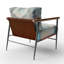 Chaise d'appoint rembourrée à motif géométrique abstrait et motif géométrique moderne Sacred Geometris VII-965874706