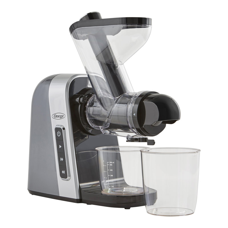 Omega Slow Masticating Juicer, BPA Free with Wide Mouth,  MM400, Grey