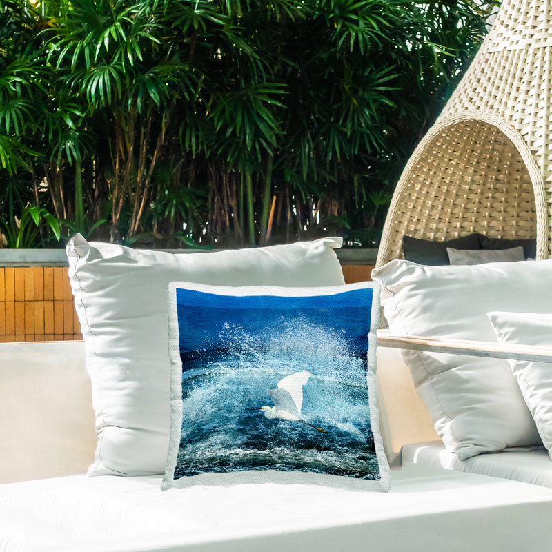 Polyester Throw Square Indoor/Outdoor Pillow Cover & Insert