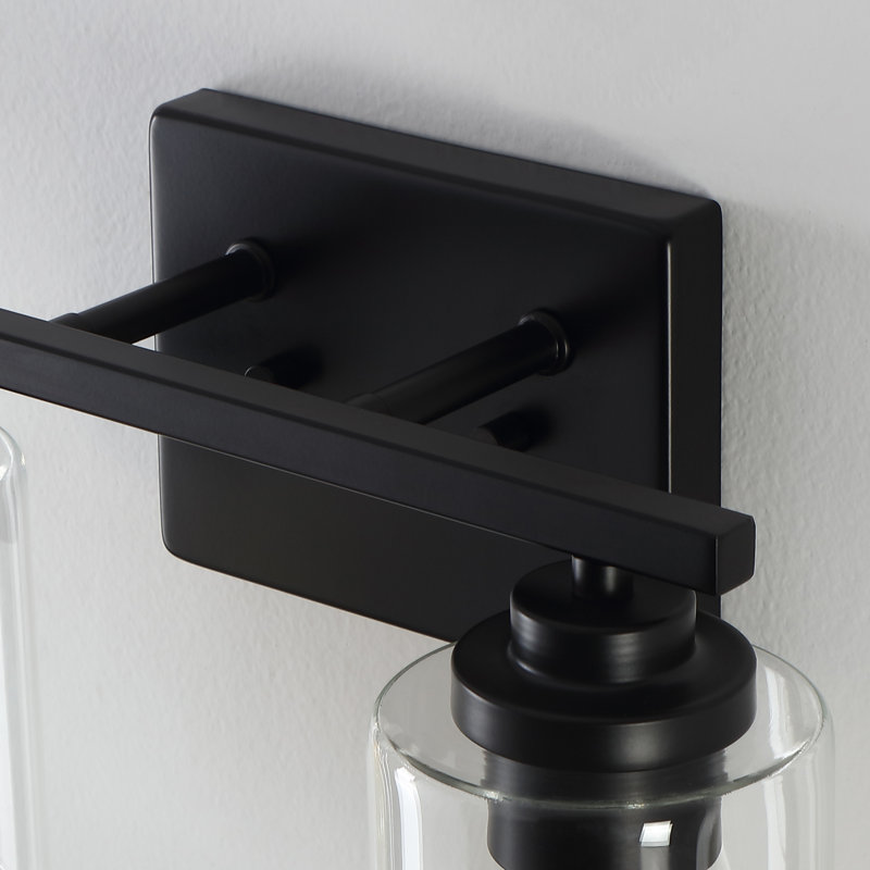 Quitterie - Éclairage pour meuble-lavabo, Noir mat, Clear, 2