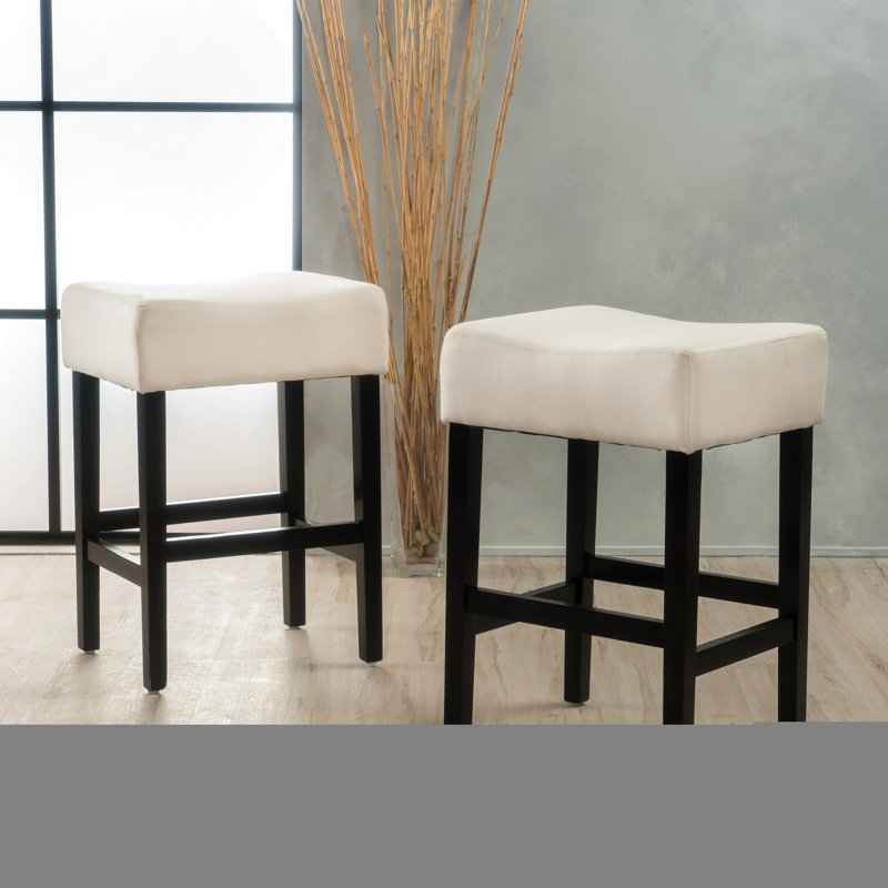 Set Of 2, 26.75" Backless Height Barstool