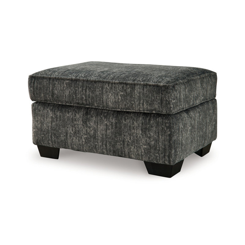 Upholstered Ottoman, Gray
