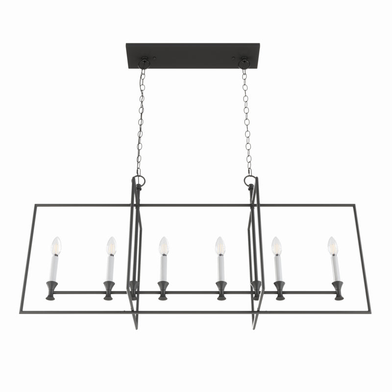 Vanny 6 - Light Kitchen Island Rectangle Pendant