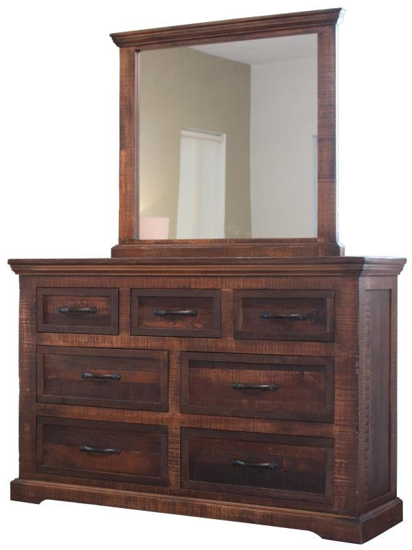 Commode Madeira à 7 tiroirs avec miroir