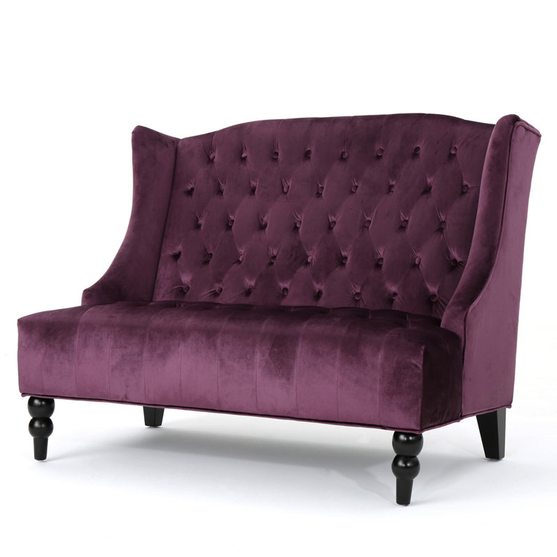 50.25" Upholstered sofa, Raisin
