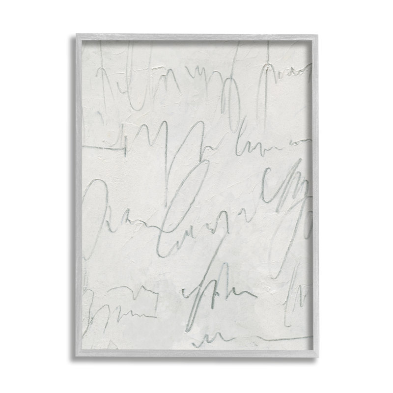 «Messy Script On Distress Surface Modern Abstract Composition» par - Impression, H 30 po x l 24 po x P 1,5 po