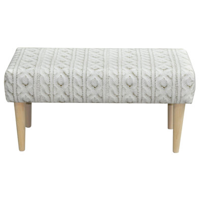 Scandi Polyester Blend Upholstered Bench