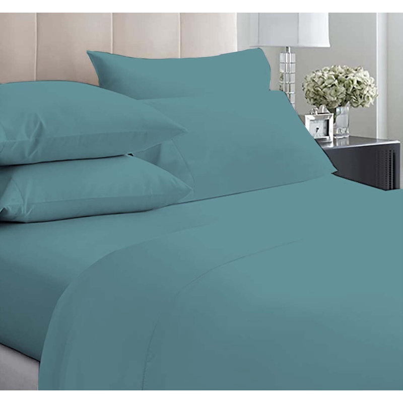 6-Piece Premium Deep Pockets Microfiber Sheet Set, Full, Teal