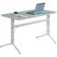 Venetia Glass Top Metal Base Writing Desk-37190080