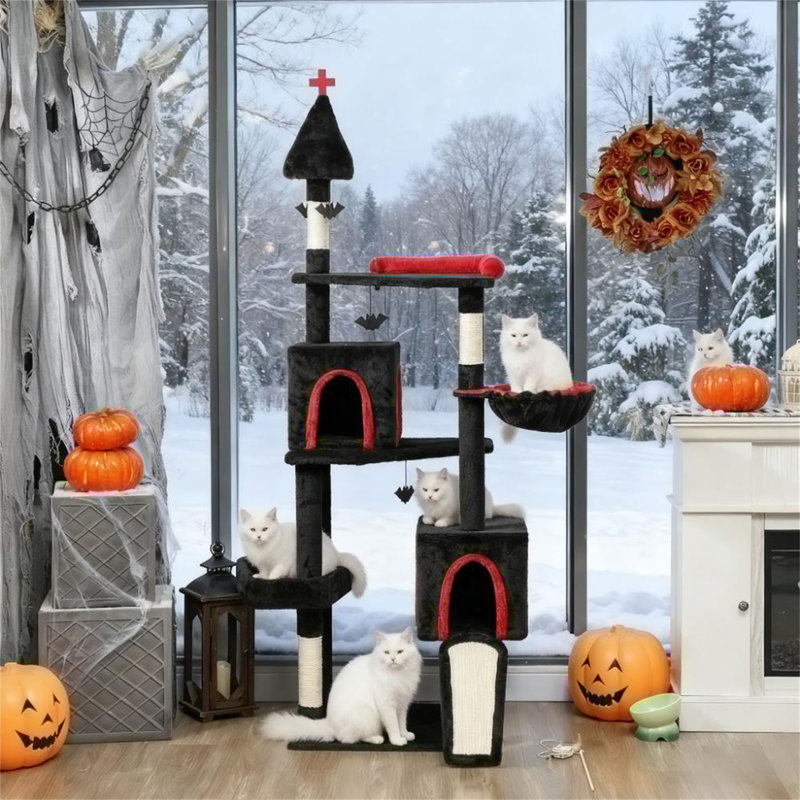 Tour pour chat avec lit cercueil