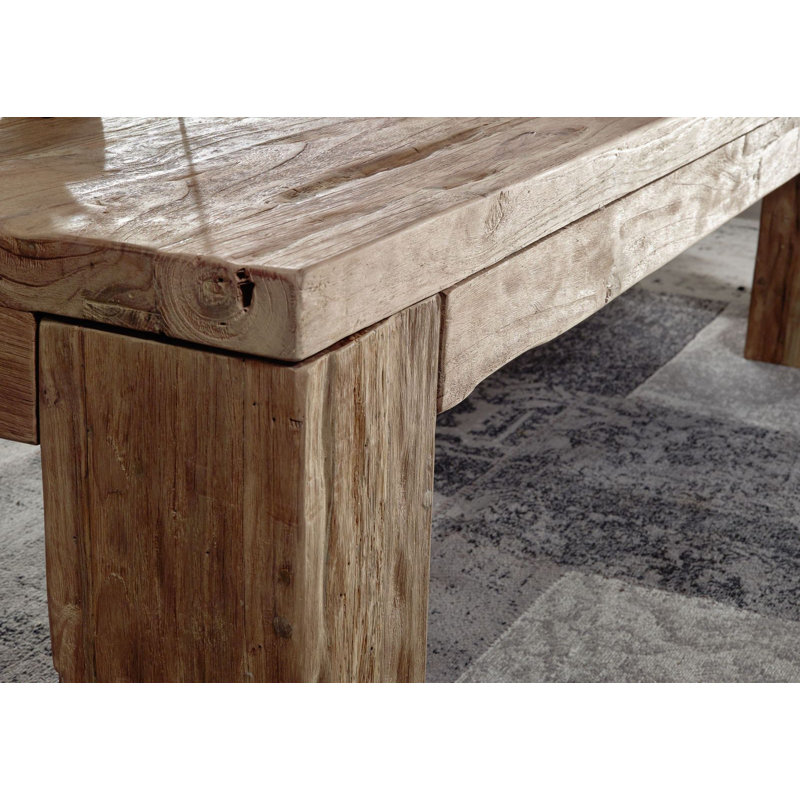 Bassano Solid Wood Four Leg Coffee Table, 45cm H x 160cm W x 80cm D