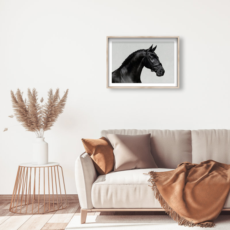 Midnight Majesty I Framed Graphic Art, 11.5"H x 16.5"W, Natural Oak Shadowbox