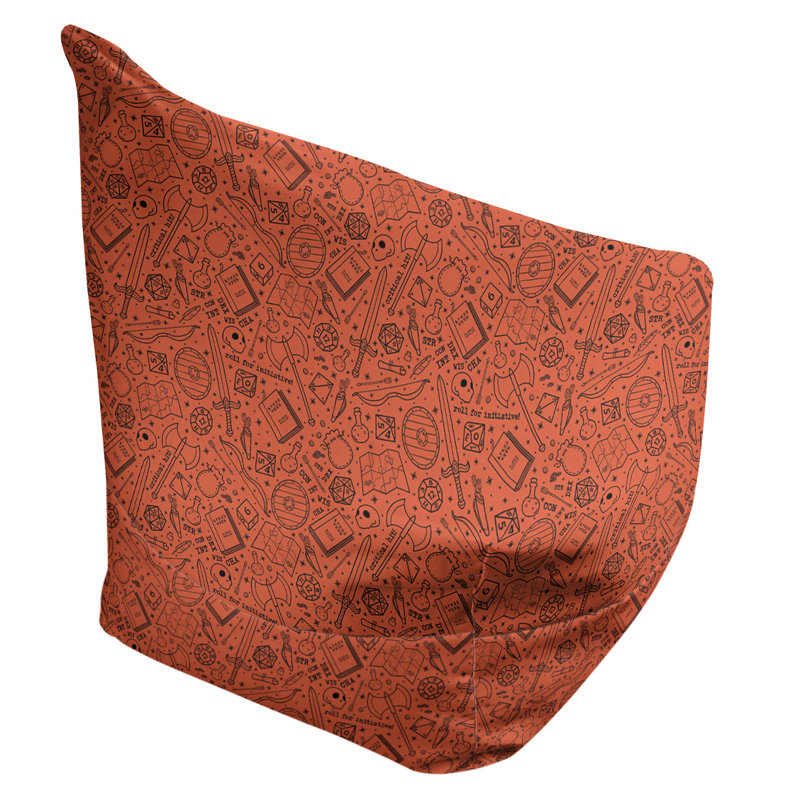 Sac de pois Leffel, Pas de bourre, Orange / blanc, H 120 po x L 2 po x P 60 po