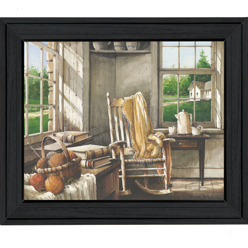 «Corner Comforts» par John Rossini, reproduction d'art encadrée