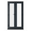 Crystal Triple Glazed French Door Grey/White 1390 x 2055mm-119970517-119970516