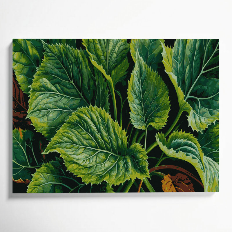 Art mural sur toile vert légumes, H 24 po x l 36 po