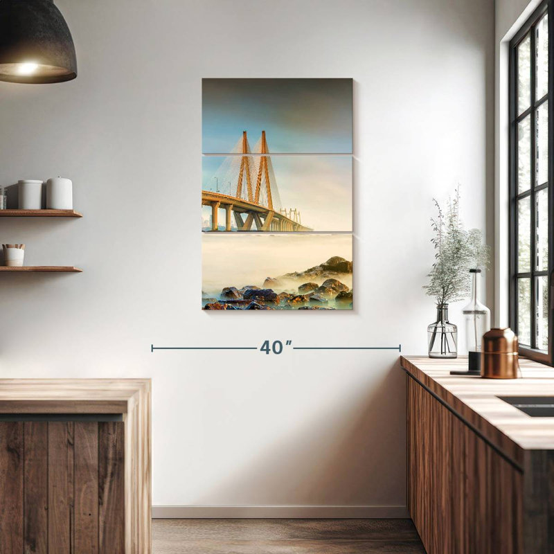 Lilie Hazy Bandra Worli Sea Link, H 38 po x l 24 po