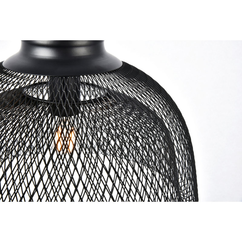 Luminaire suspendu en forme de dôme à 1 lumière, H 72 po x l 13,5 po x p 13,5 po