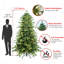 Arbre de Noël artificiel éclairé 7,5 pi - 2856 pointes, base en métal robuste-1976877301