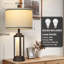 Ensemble de lampes de table en métal 26 po Tatyanna avec double USB et prise de courant intégrée-329574841
