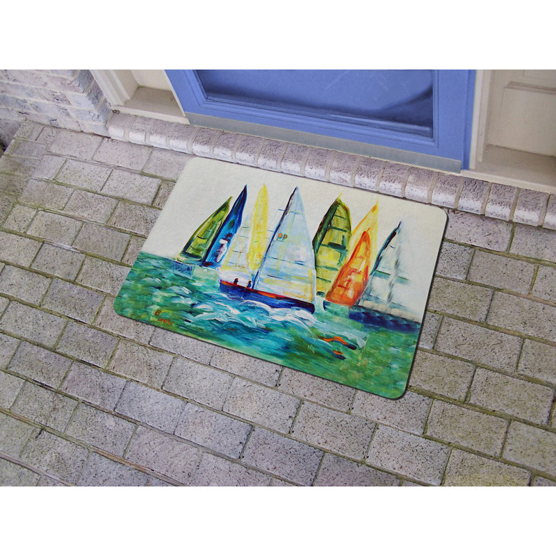 Tapis de porte d'extérieur antidérapant Sail Sail 50 po x 30 po