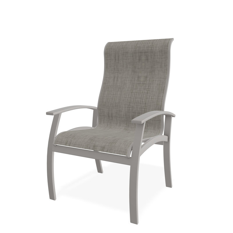 Belle Isle Outdoor Dining Armchair, Smoke, Warm Gray
