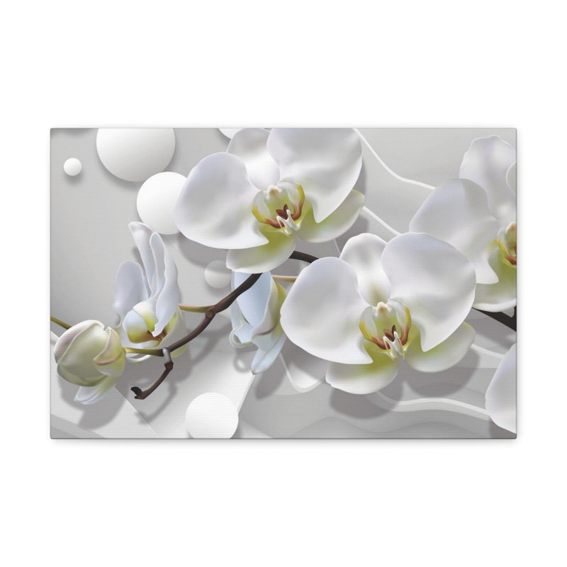 Bouquet of Orchids Flower Canvas Wall Art, 24" H x 30" W