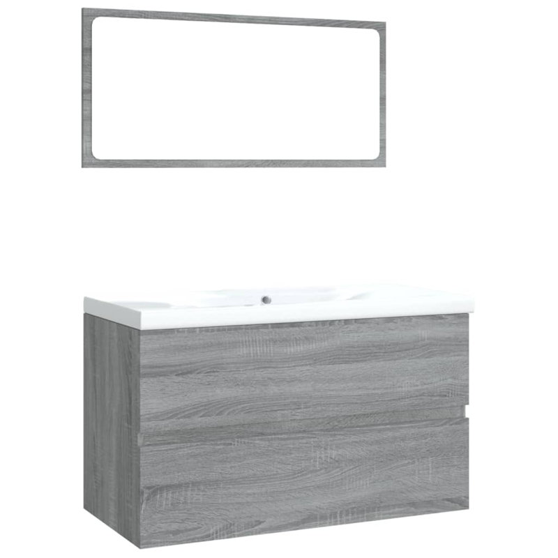 Ahmarria Bathroom Suite, Grey Sonoma