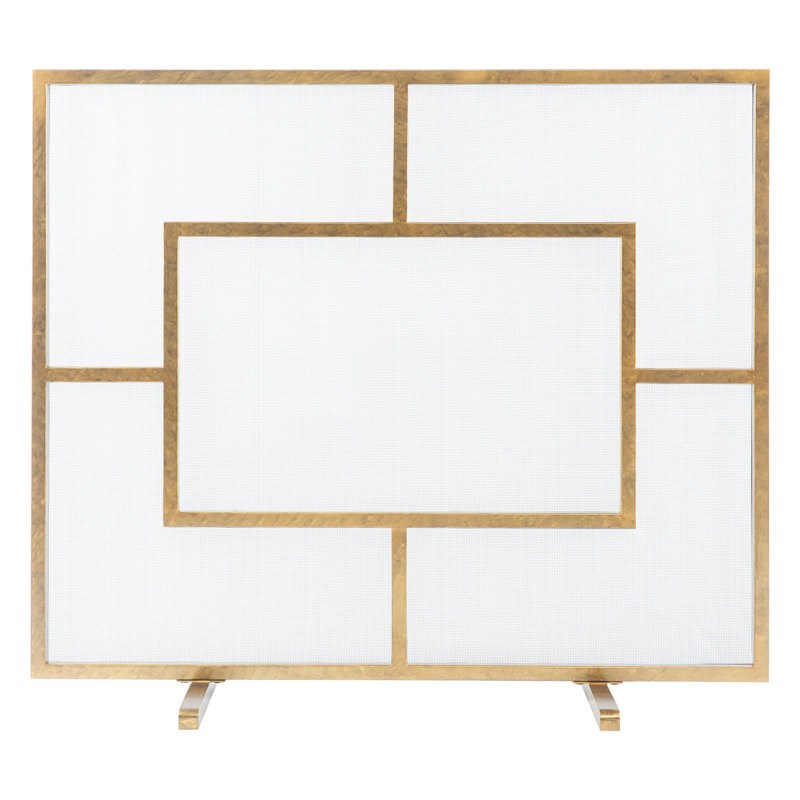 Chelsea Steel Fireplace Screen, Royal Gold