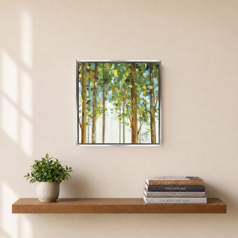 «Forest Study I» par Lisa Audit - impression sur toile, H 28 po x l 28 po, Argent