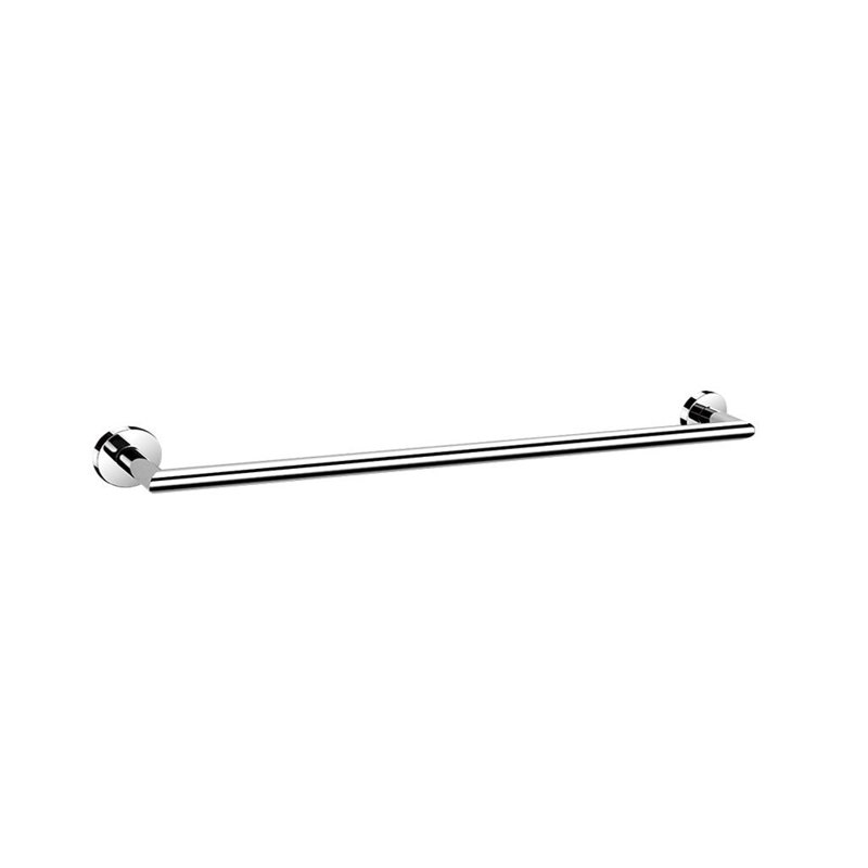 Munich Single Towel Bar - Wall Mount - 30" Brass/Polished Chrome, Polished Chrome, 4" H x 34" W x 34" D