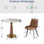 Ensemble de table de conférence 5 pièces avec 4 chaises en cuir-1834228506-1834283908