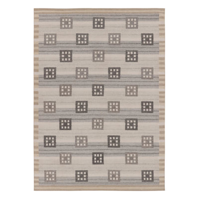 Flatweave Wool Geometric Area Rug