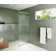 Aurora 32 in. x 78 in. Fully Frameless Fluted Radius Single Fixed Shower Panel