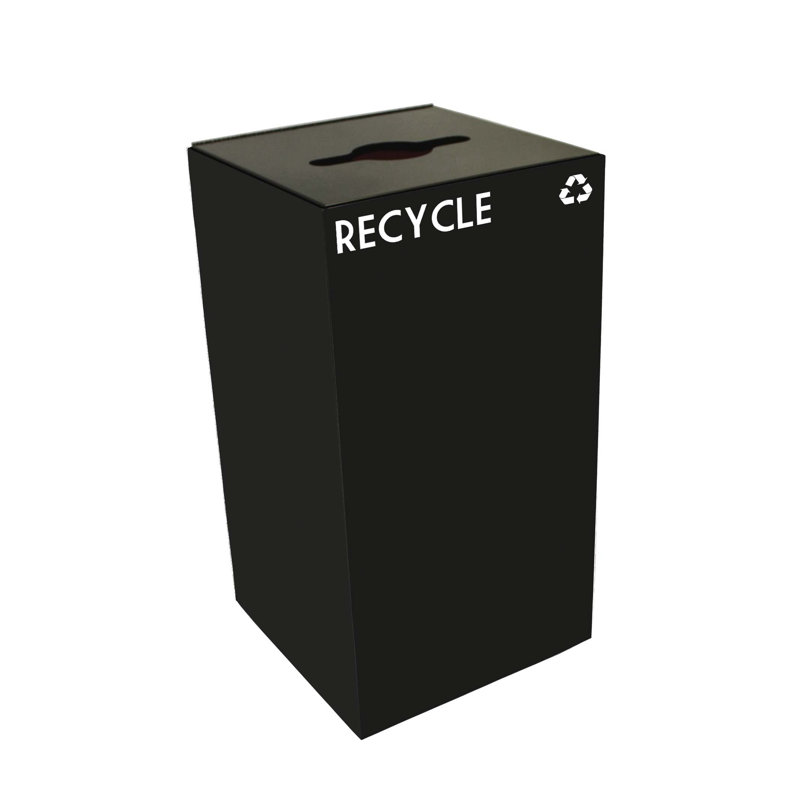 Poubelle de recyclage Geocube 24 gallons, 32 gallons, Dessus combiné, Anthracite