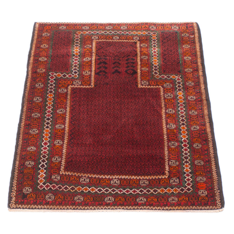 Tapis rouge Teimani 2 pi 11 po x 4 pi 10 po
