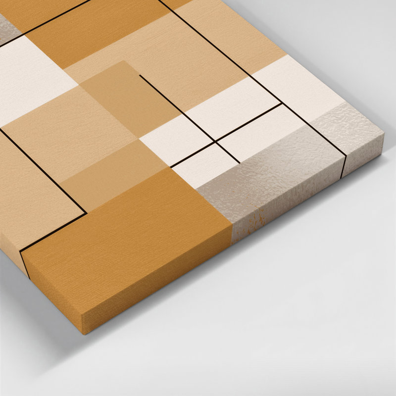 Minimalisme 100, art mural sur toile brune, H 8 po x l 8 po
