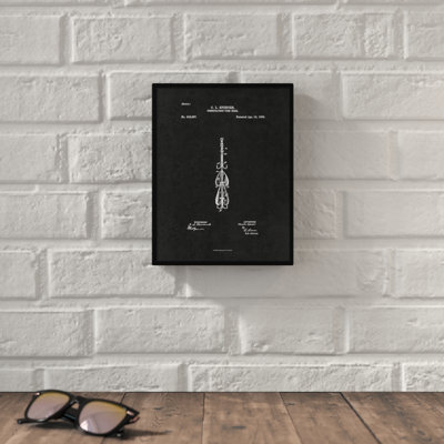 " 1885 Fishing Combination Fish Hook Vintage Patent Artwork "