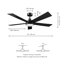 52 in. Matte Black LED Light Ceiling Fan with Remote Control and Reversible Blades