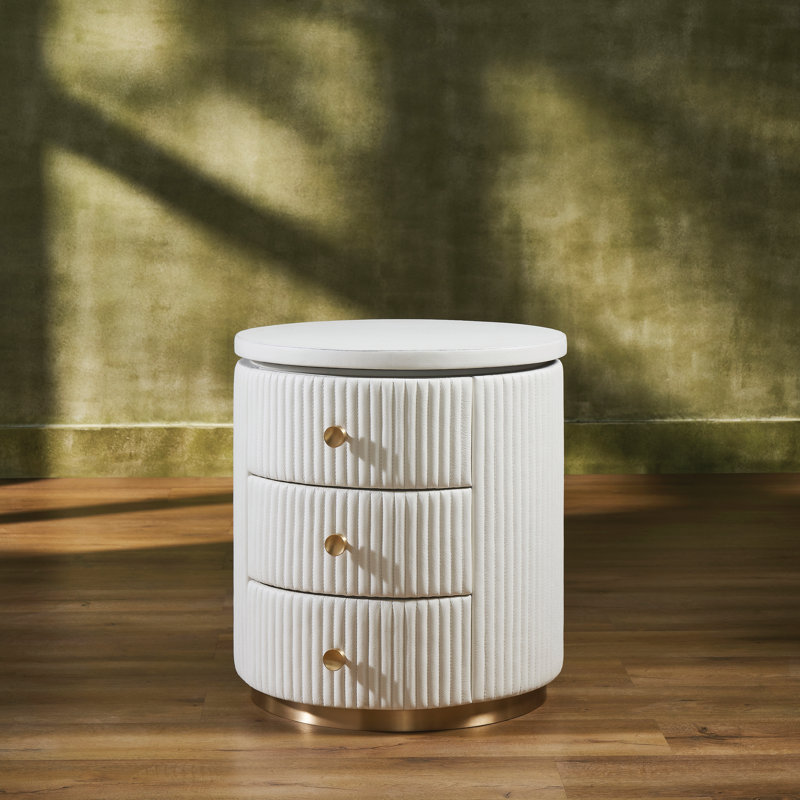 Table d'appoint Stanford, Blanc