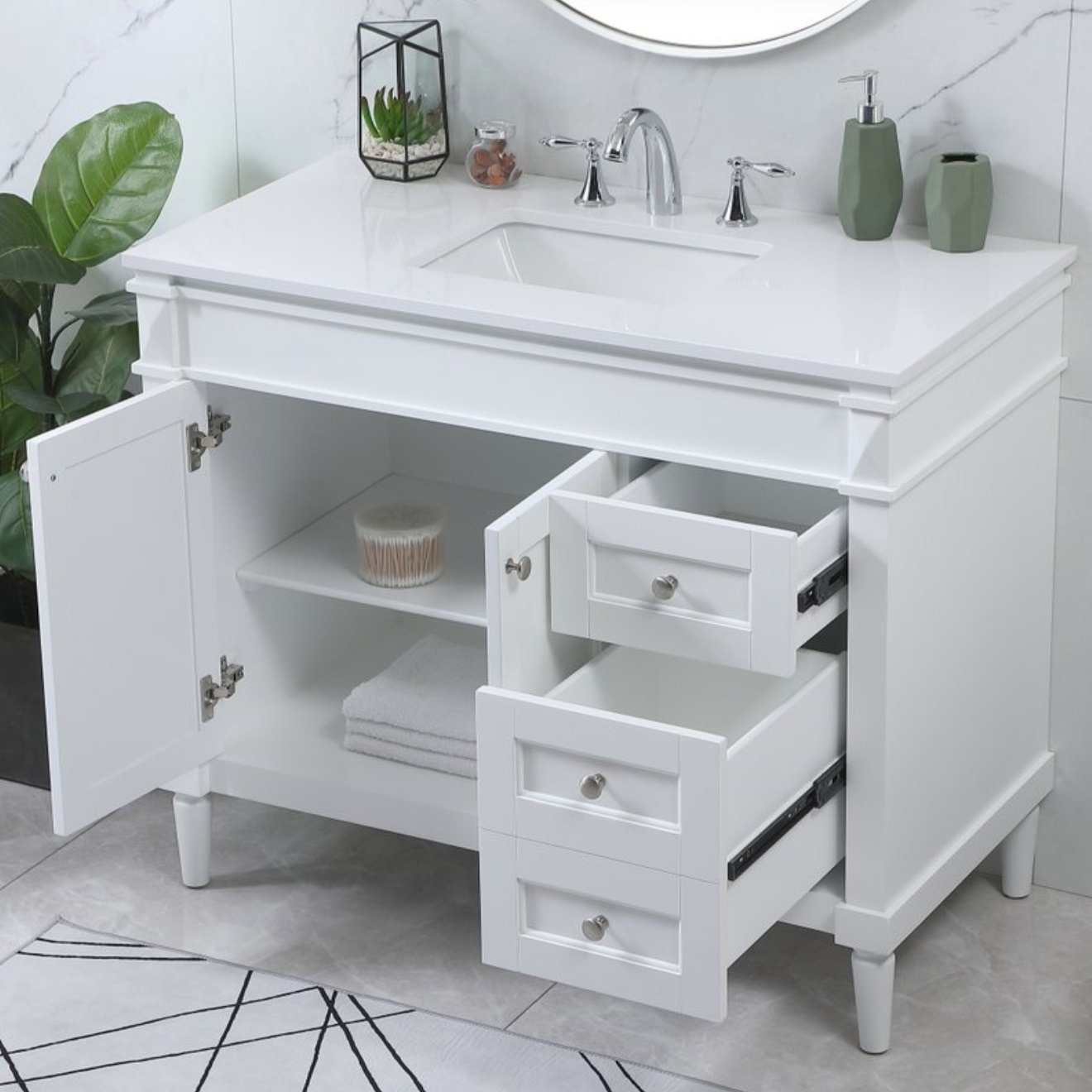 Readington 42'' Single Bathroom Vanity, White