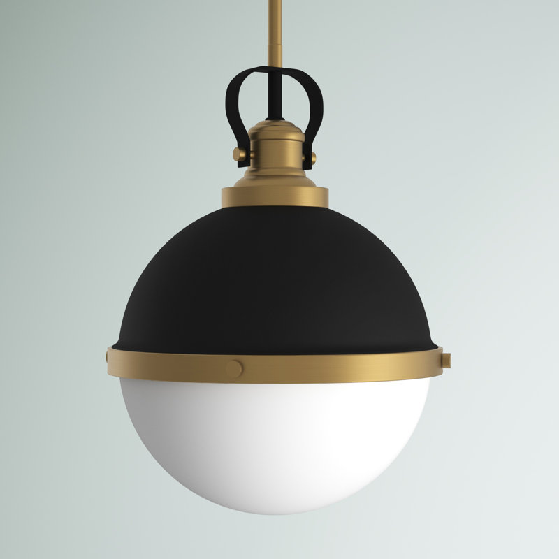 Mini-luminaire suspendu 1 lumière noir mat Bracher