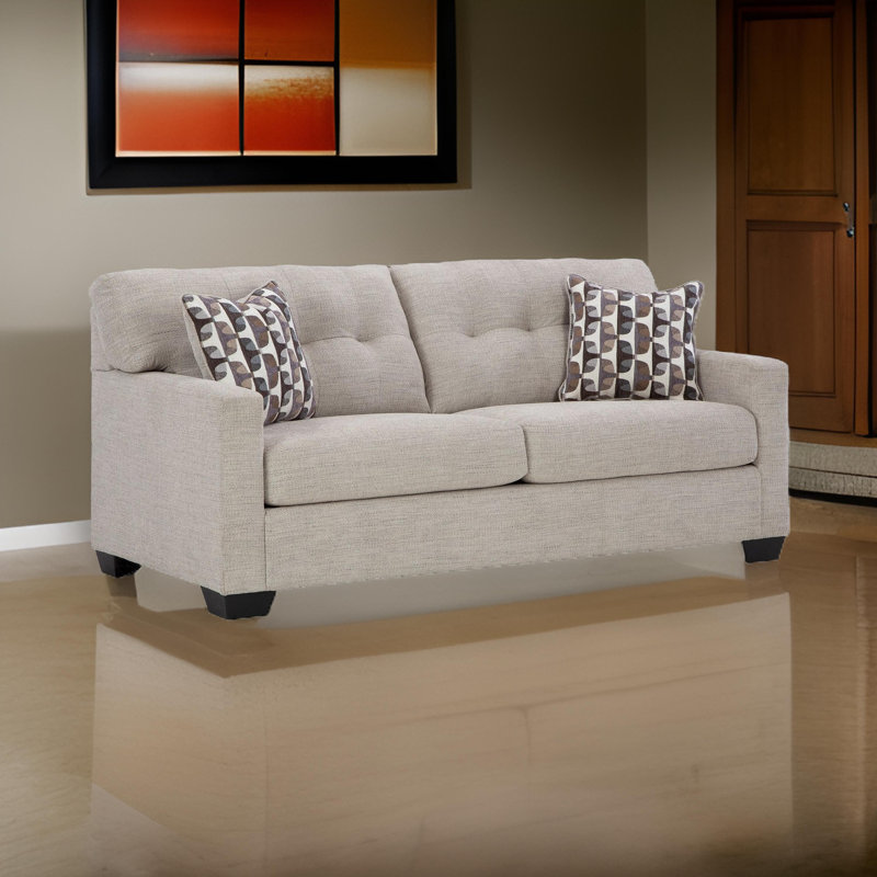 Kieasha Upholstered 75'' Sleeper Sofa, Gray Polyester Blend