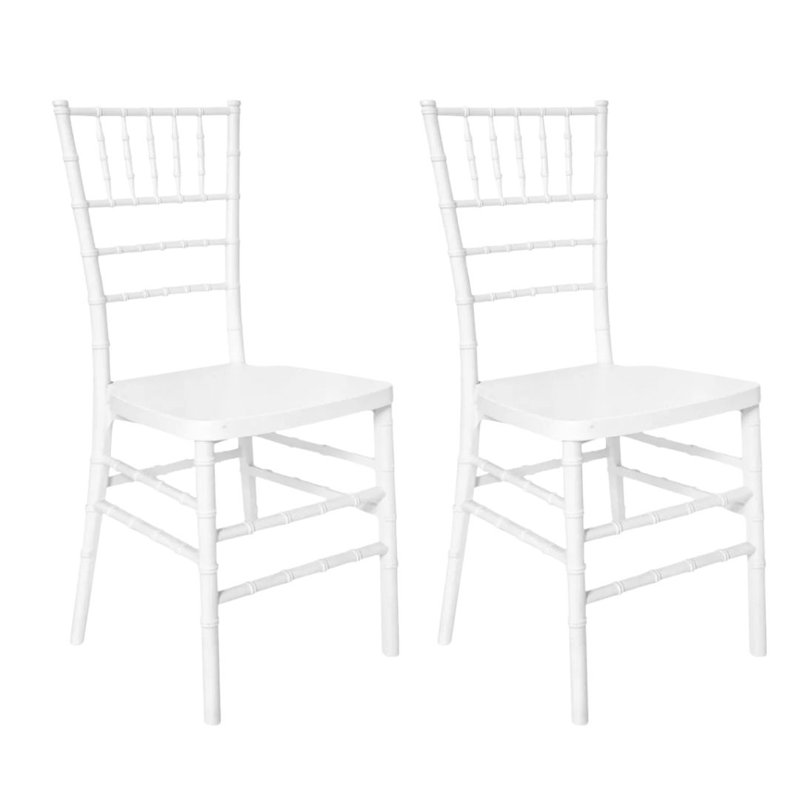 ToughResin Mono-Frame Chiavari Chair, 2 Chair Bundle by Chivari, White, Mono, 2