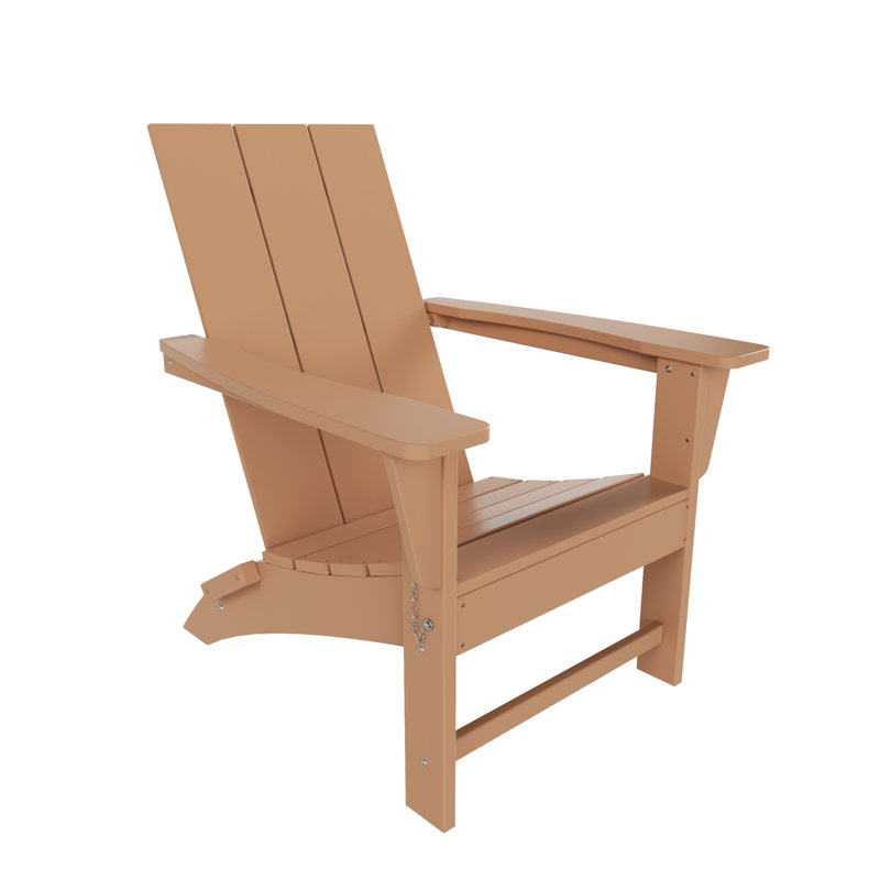 Chaise Adirondack pliante en plastique PEHD Joubert, Teck