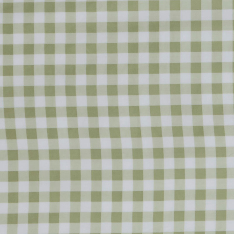 Raevynn Cotton Blend Gingham Duvet Cover with Pillowcases Included, King Duvet Cover + 2 Standard Pillowcases, Green