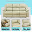 Canapé 3 places en cuir recyclé beige