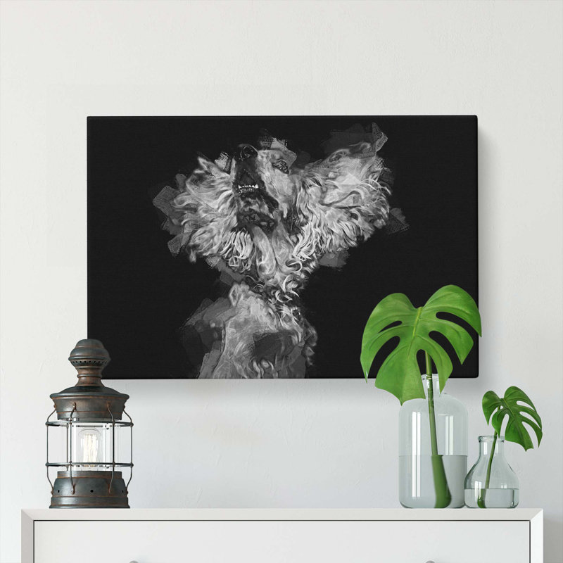 Cocker Spaniel In Abstract - Wrapped Canvas Print, 50cm H x 76cm W x 3cm D