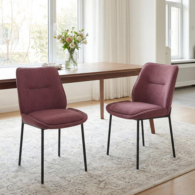 Taylar 49.5cm H Upholstered Upholstered Back Accent, Claret